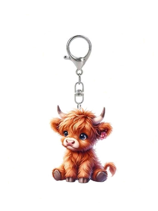 The Unbranded Brand Accessories - NIP: Cute 🐄Highland Cow🐄 Bagcharm/Keyring